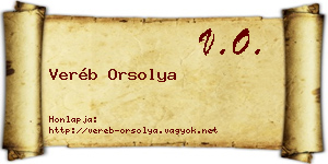 Veréb Orsolya névjegykártya